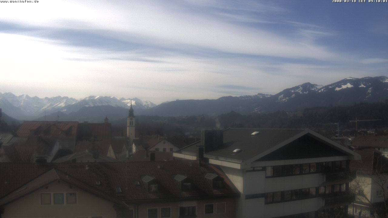 Archiv Foto Webcam Ausblick Rathaus Sonthofen
