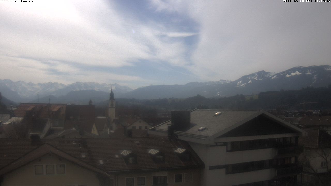 Archiv Foto Webcam Ausblick Rathaus Sonthofen