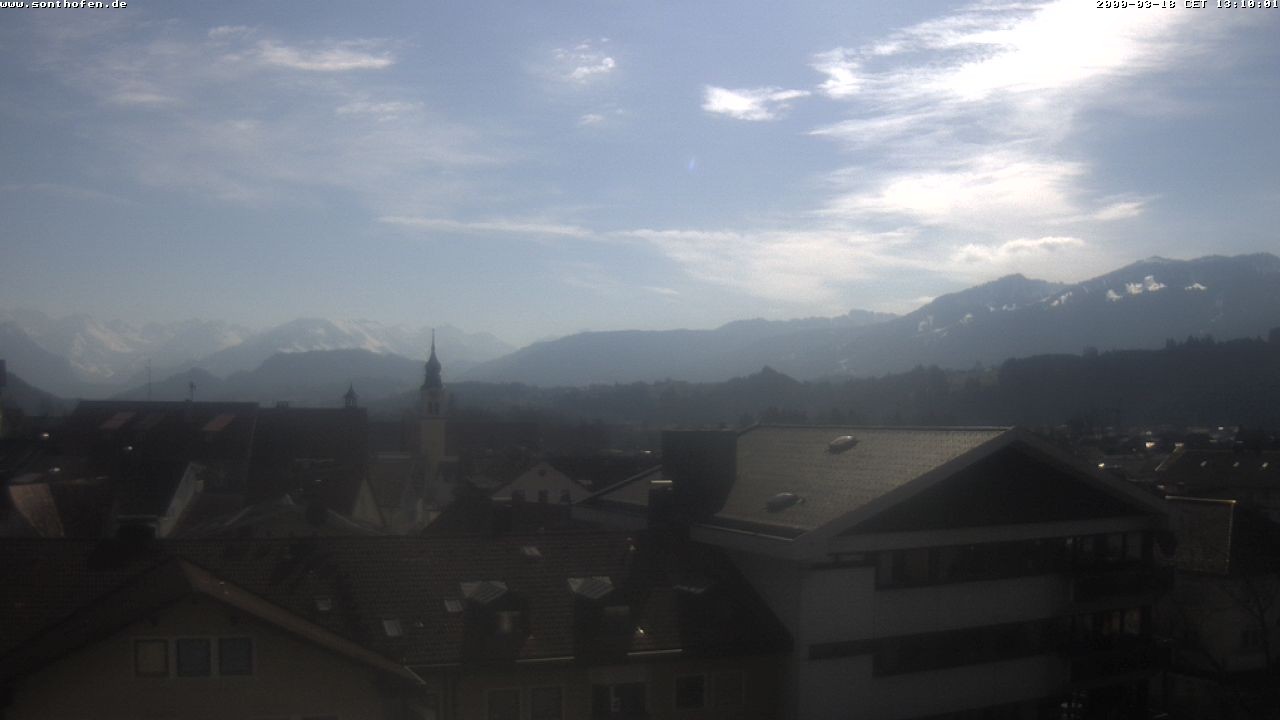 Archiv Foto Webcam Ausblick Rathaus Sonthofen