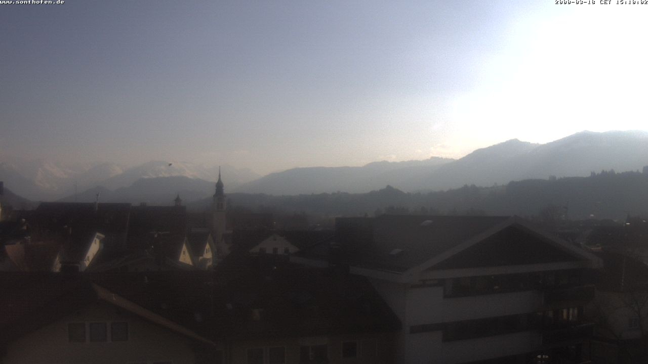 Archiv Foto Webcam Ausblick Rathaus Sonthofen
