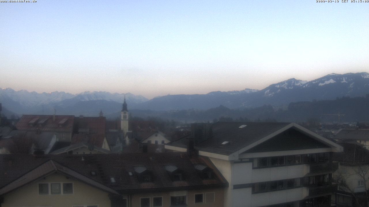 Archiv Foto Webcam Ausblick Rathaus Sonthofen