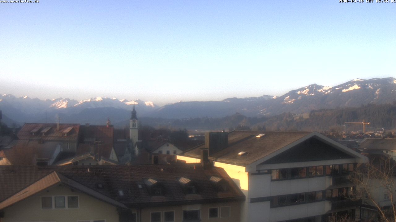 Archiv Foto Webcam Ausblick Rathaus Sonthofen
