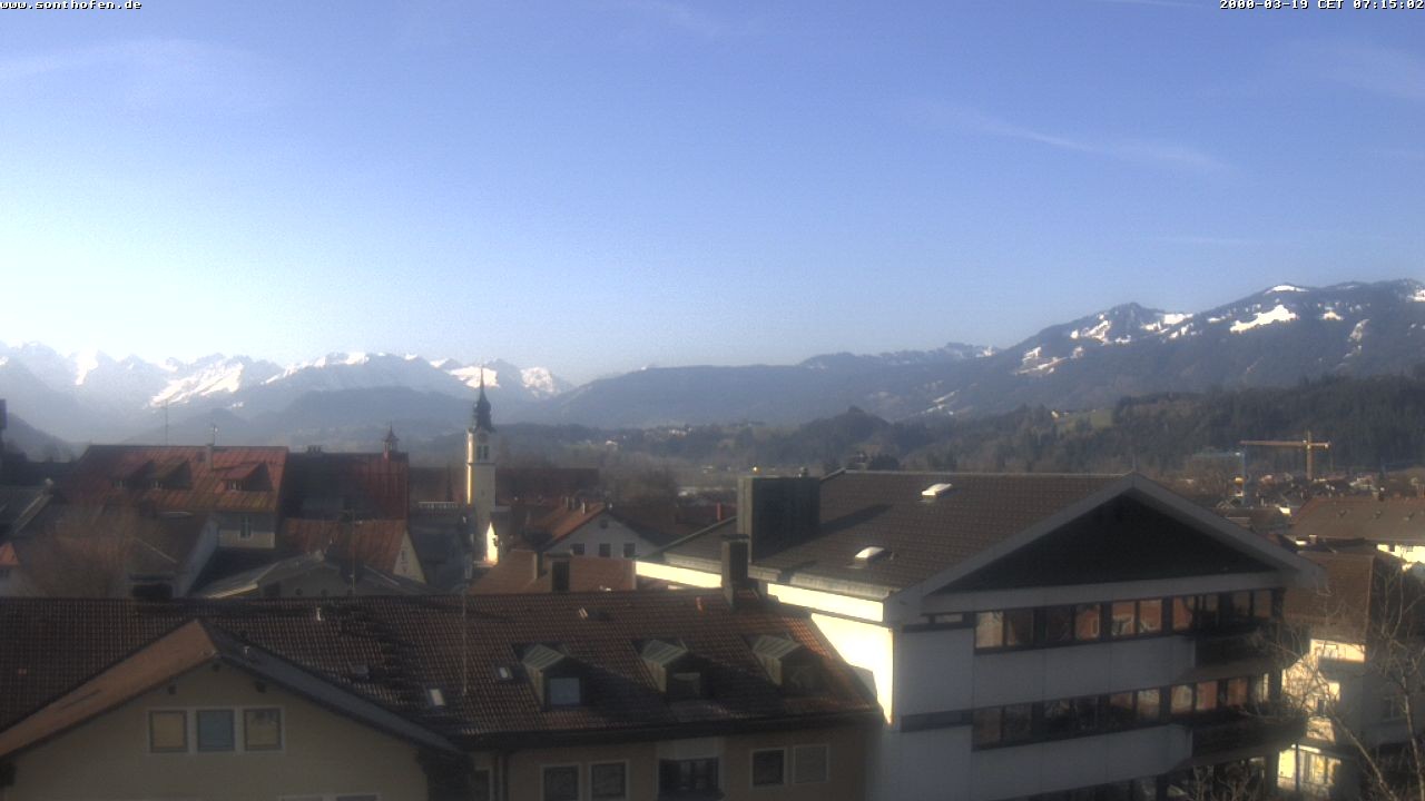 Archiv Foto Webcam Ausblick Rathaus Sonthofen