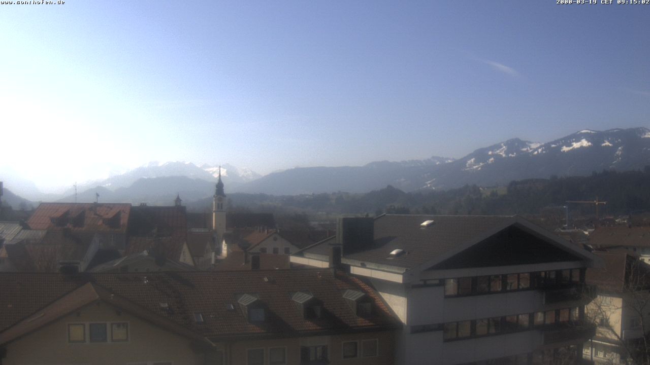 Archiv Foto Webcam Ausblick Rathaus Sonthofen