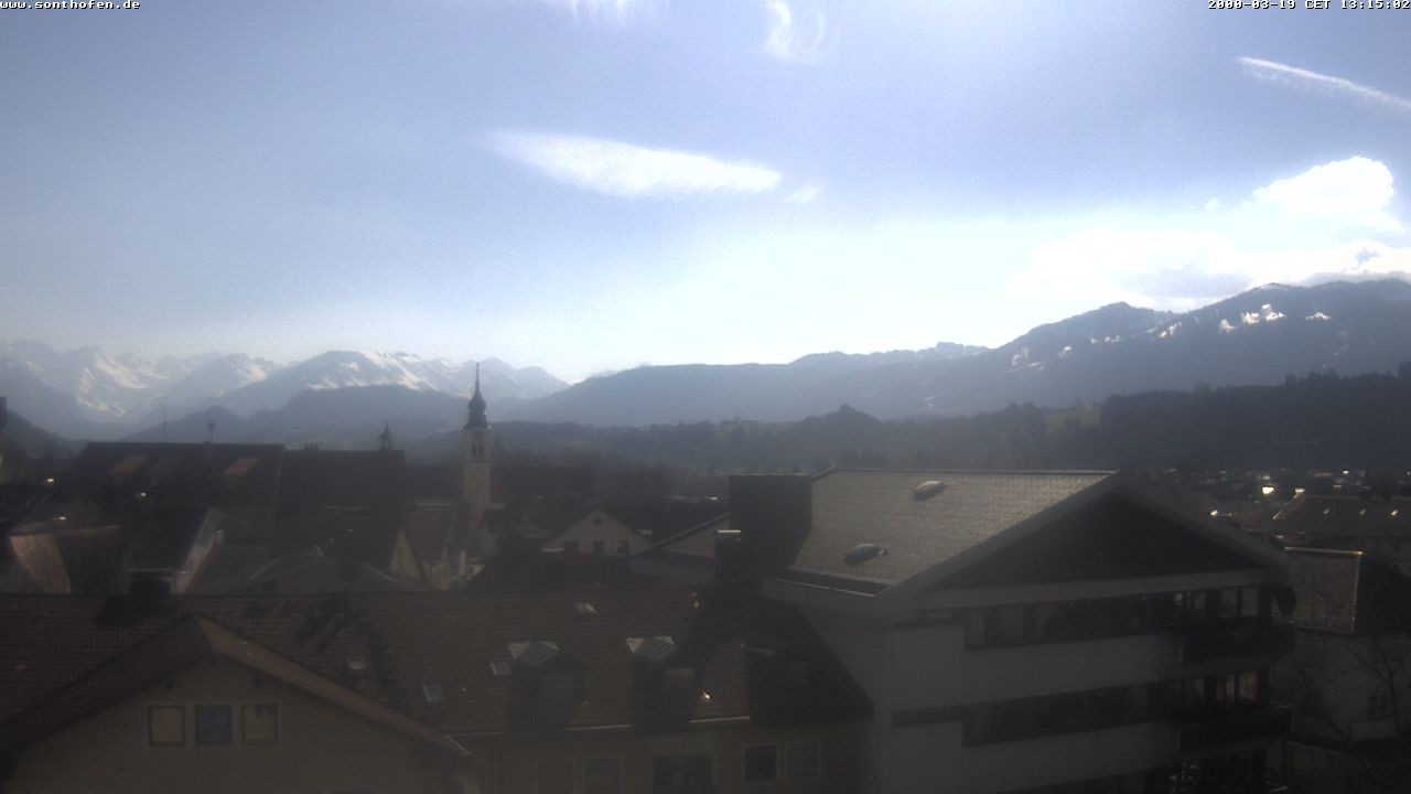 Archiv Foto Webcam Ausblick Rathaus Sonthofen