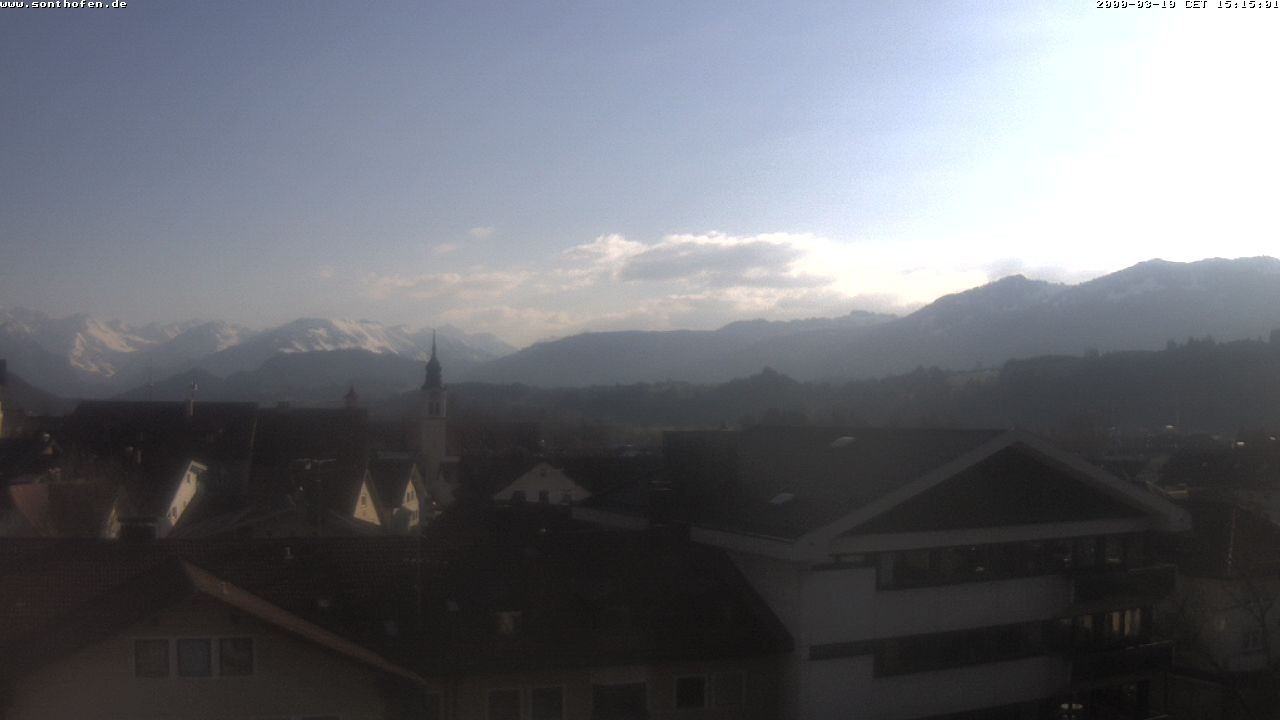 Archiv Foto Webcam Ausblick Rathaus Sonthofen