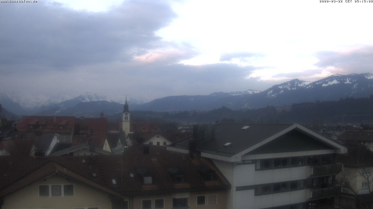 Archiv Foto Webcam Ausblick Rathaus Sonthofen