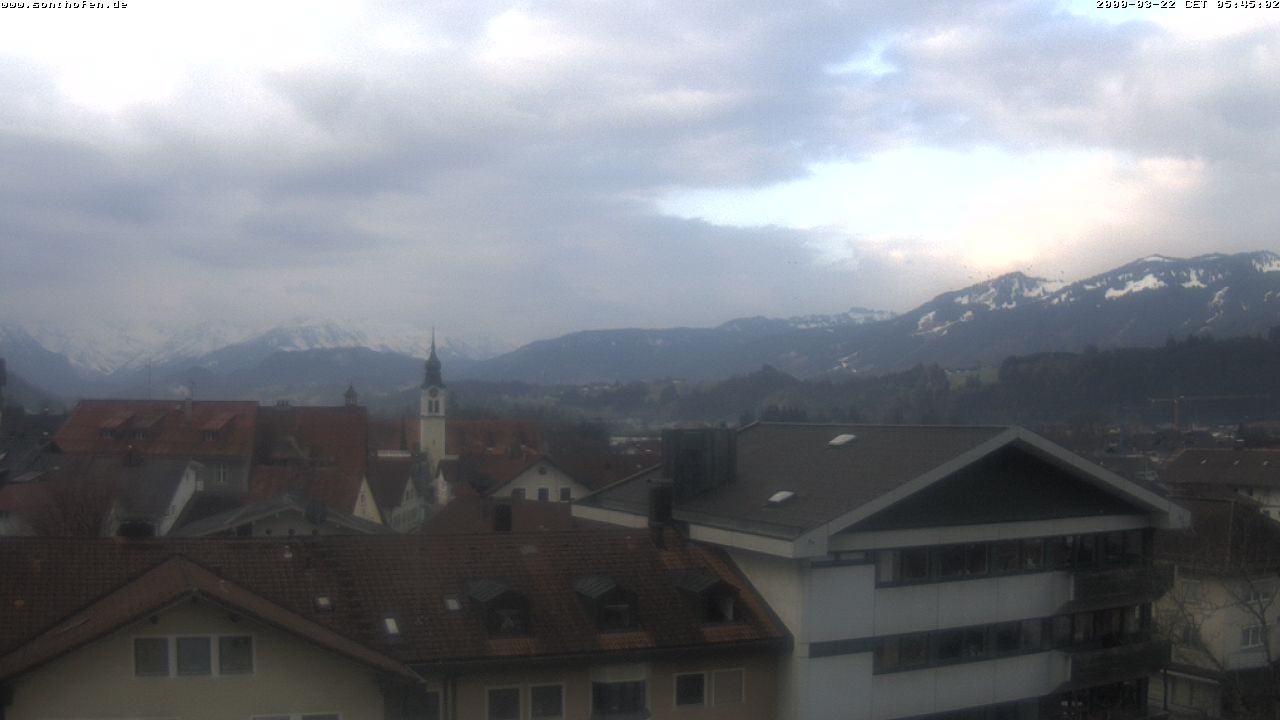 Archiv Foto Webcam Ausblick Rathaus Sonthofen