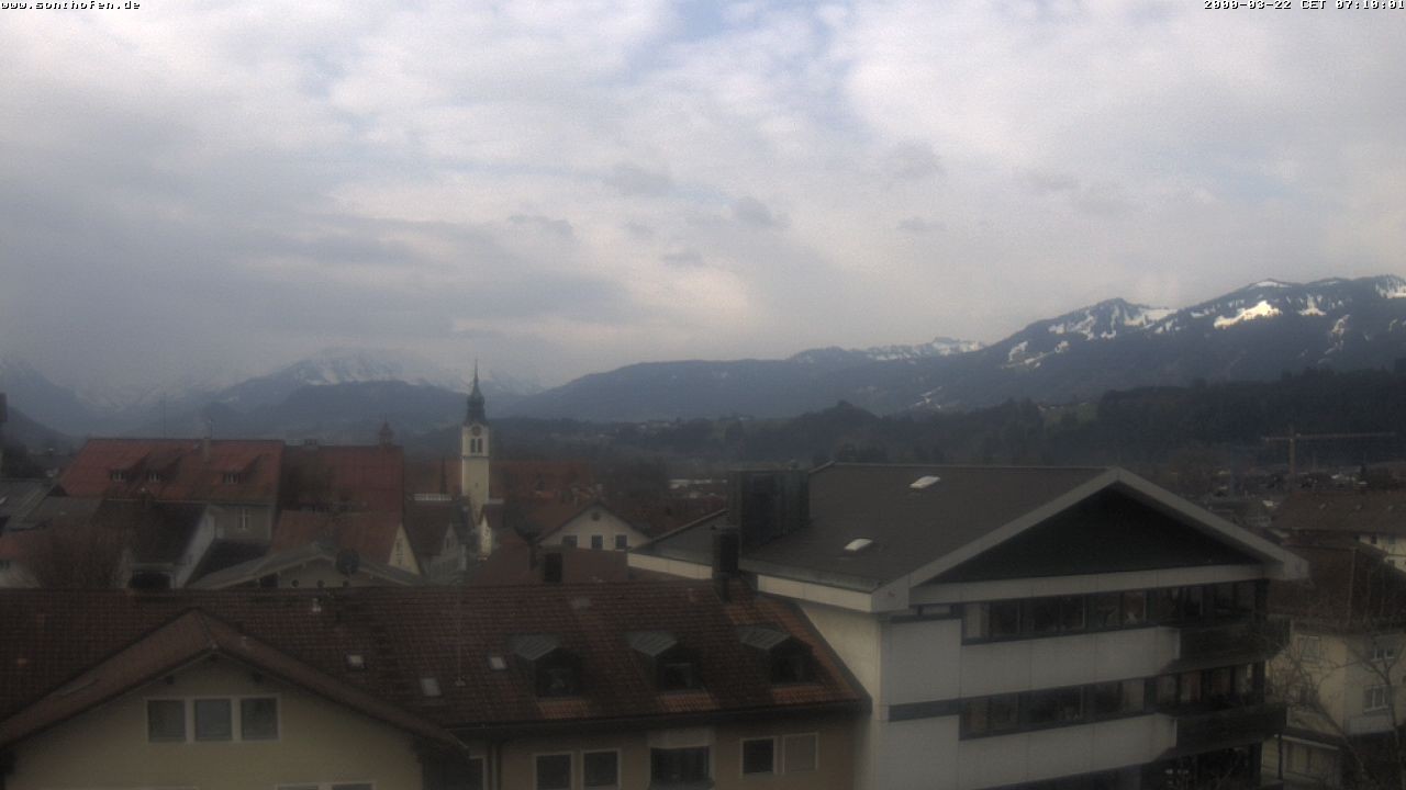 Archiv Foto Webcam Ausblick Rathaus Sonthofen