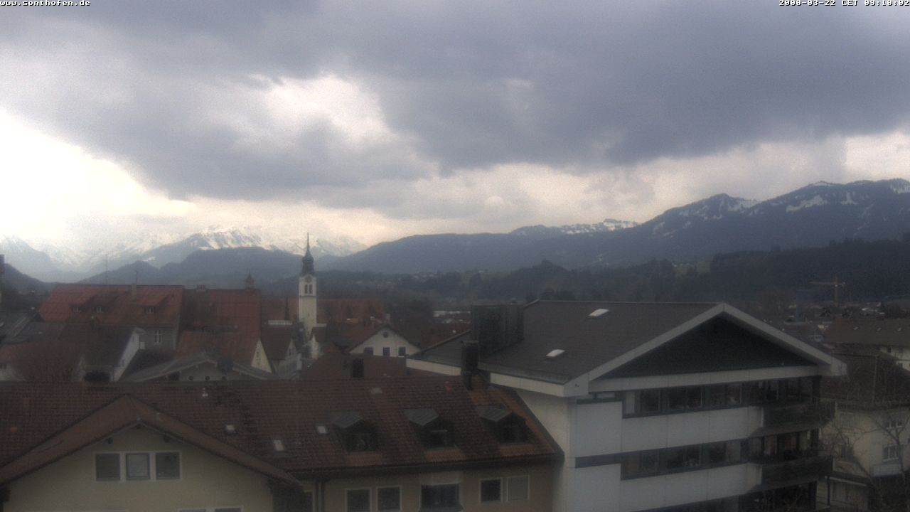 Archiv Foto Webcam Ausblick Rathaus Sonthofen