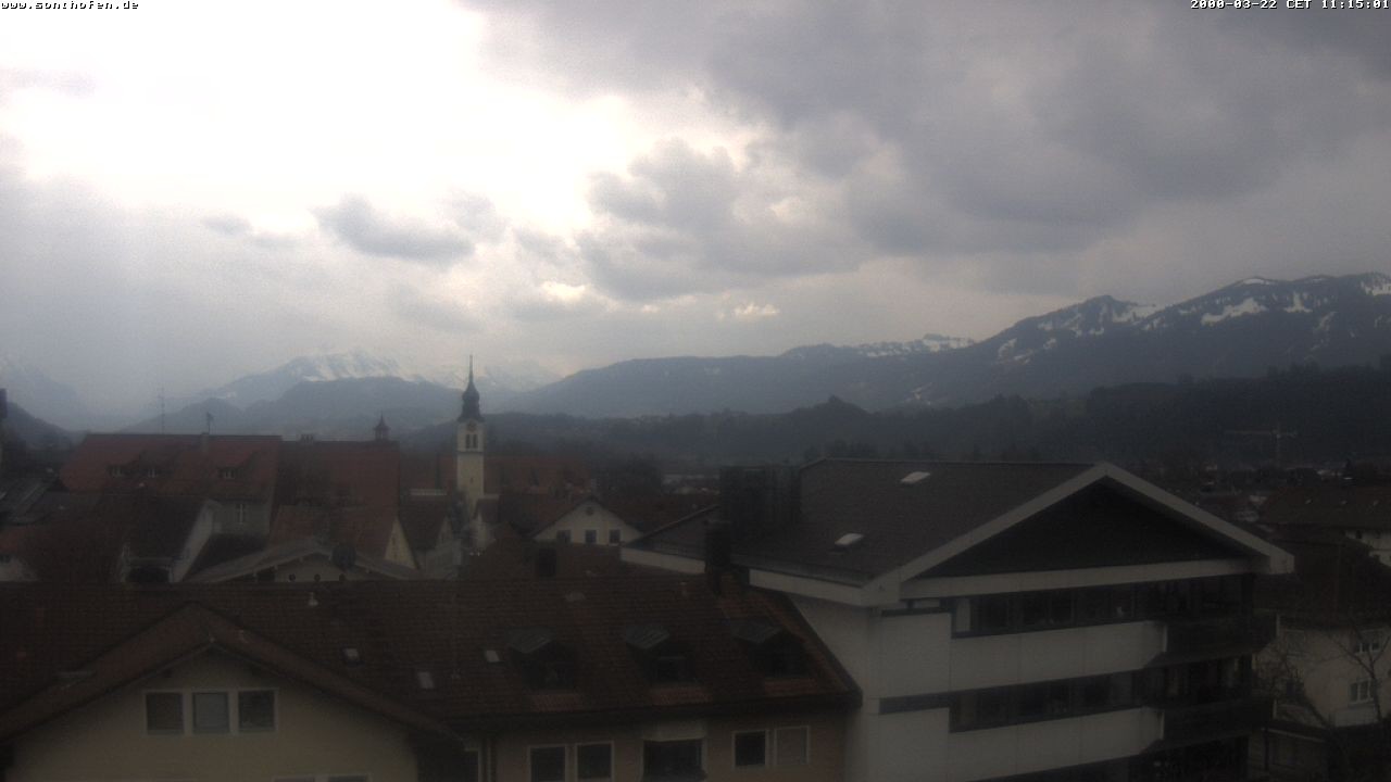 Archiv Foto Webcam Ausblick Rathaus Sonthofen