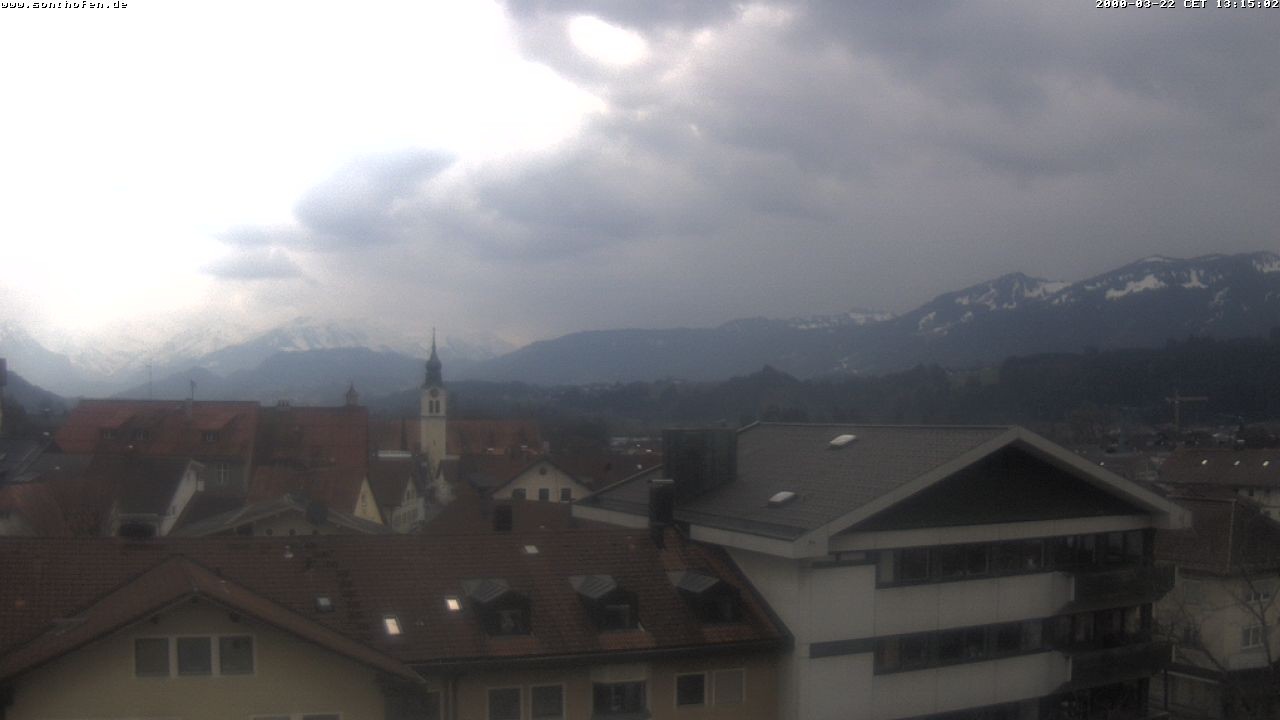 Archiv Foto Webcam Ausblick Rathaus Sonthofen