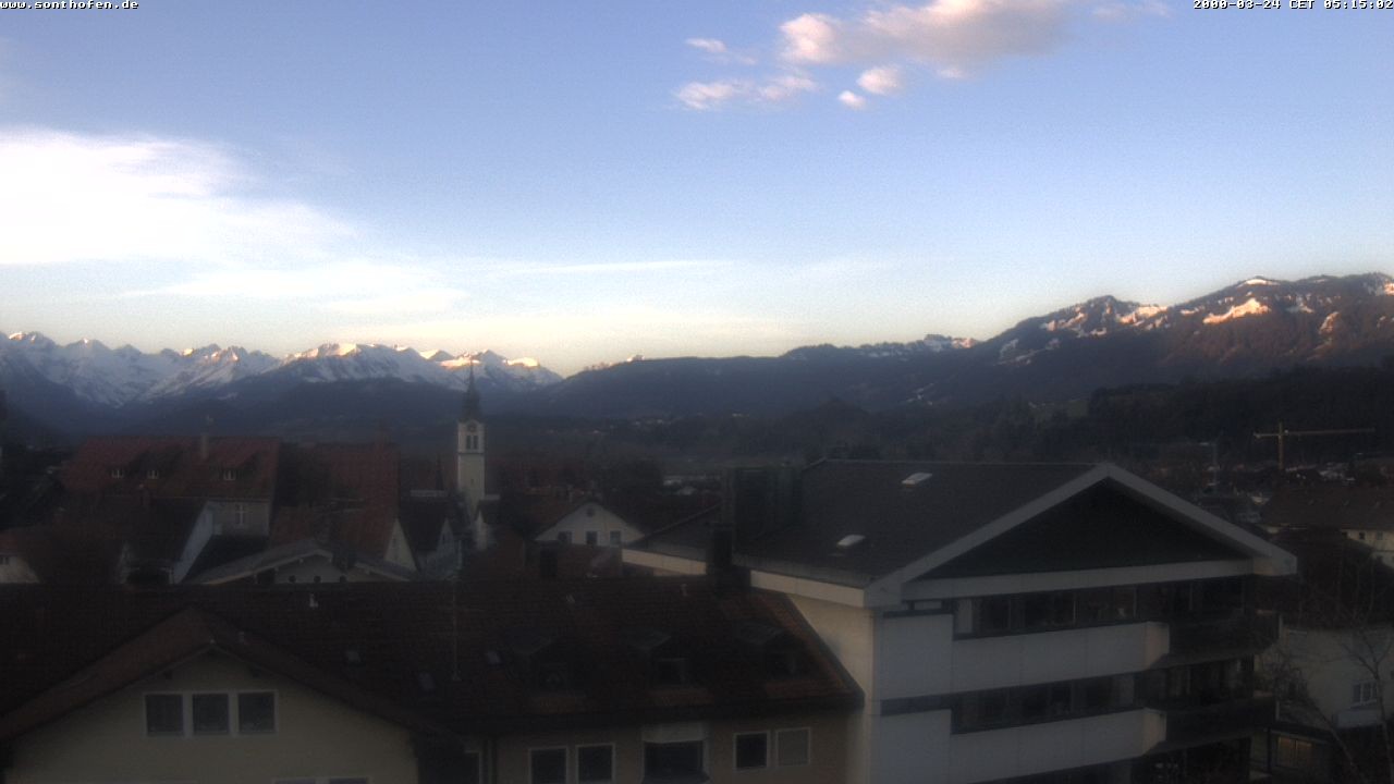 Archiv Foto Webcam Ausblick Rathaus Sonthofen