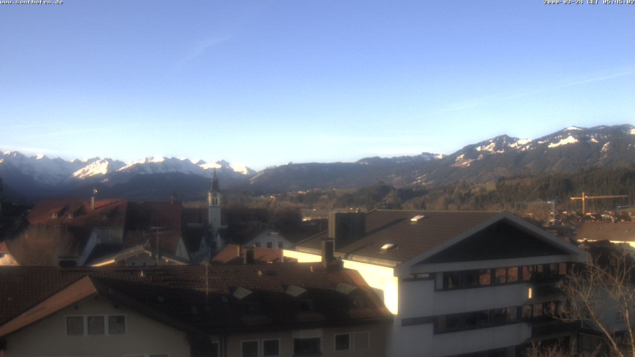 Archiv Foto Webcam Ausblick Rathaus Sonthofen