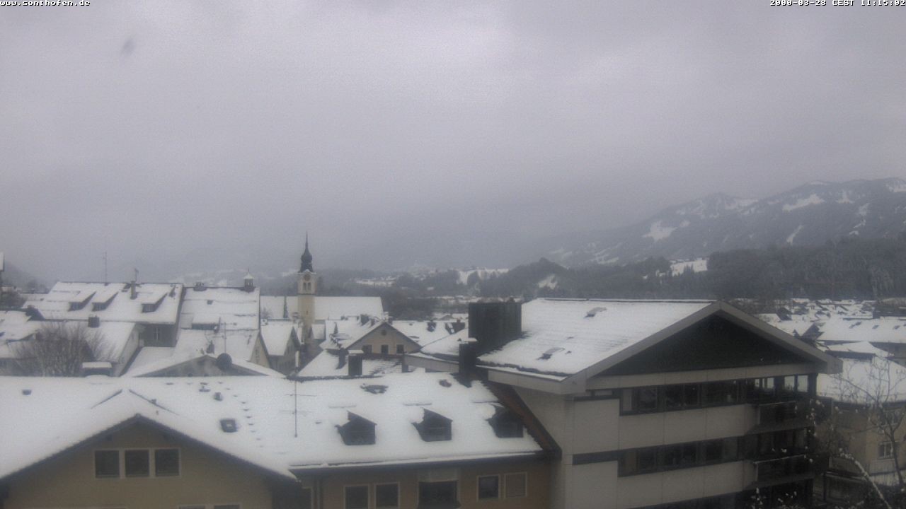 Archiv Foto Webcam Ausblick Rathaus Sonthofen