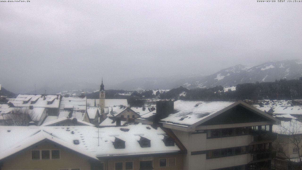 Archiv Foto Webcam Ausblick Rathaus Sonthofen