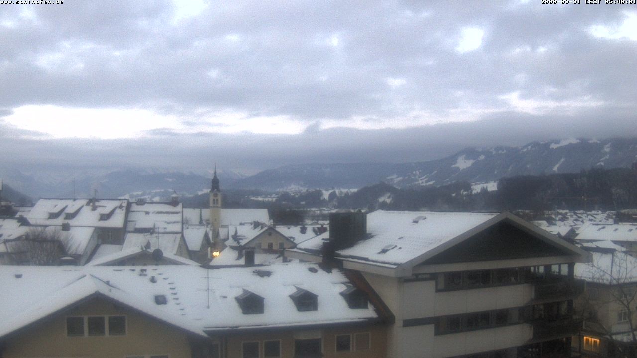 Archiv Foto Webcam Ausblick Rathaus Sonthofen