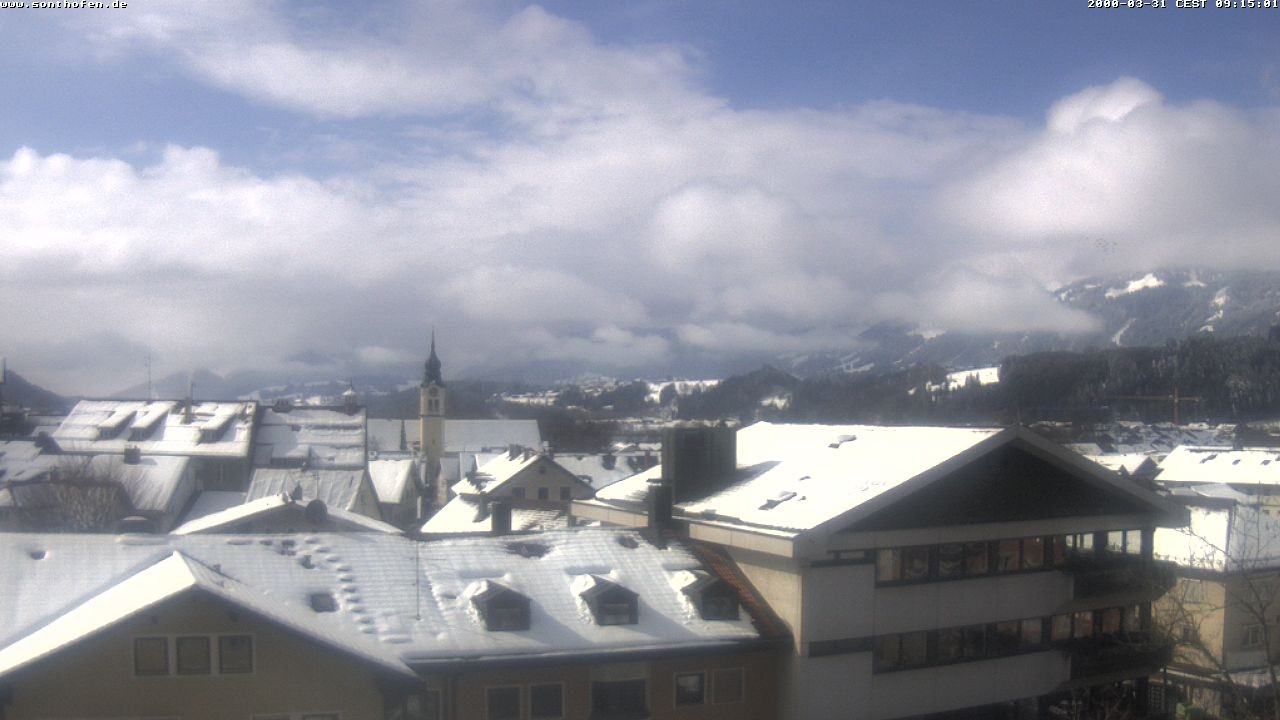 Archiv Foto Webcam Ausblick Rathaus Sonthofen