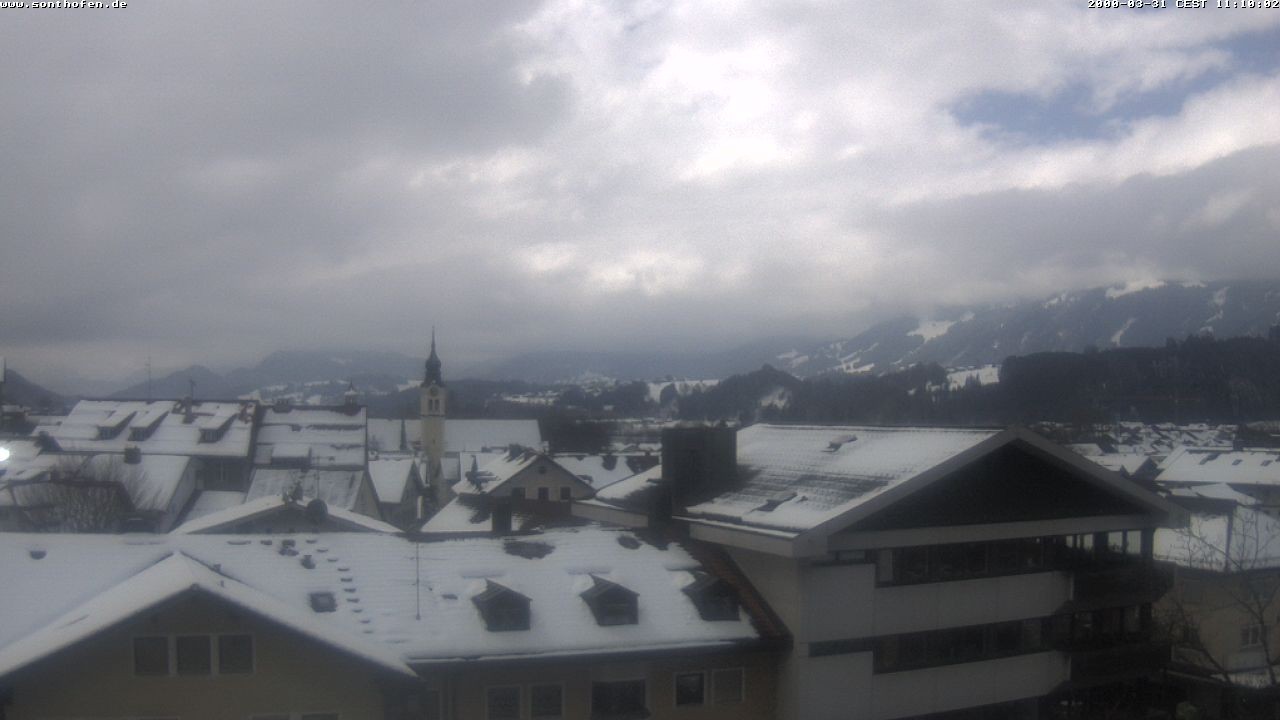 Archiv Foto Webcam Ausblick Rathaus Sonthofen