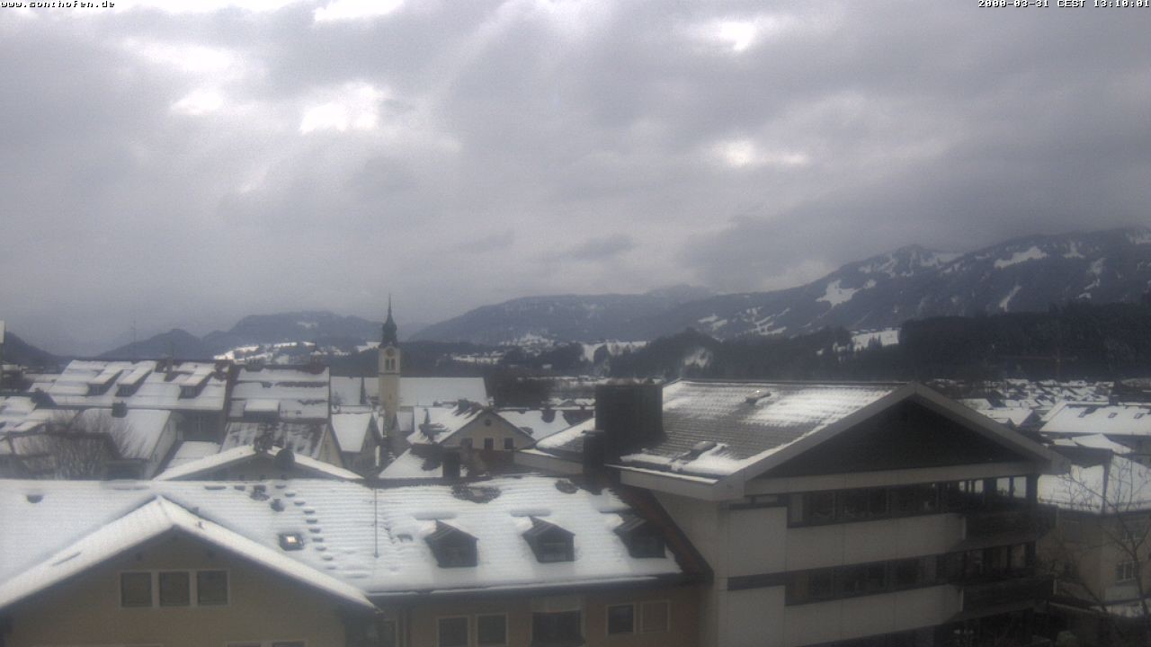 Archiv Foto Webcam Ausblick Rathaus Sonthofen