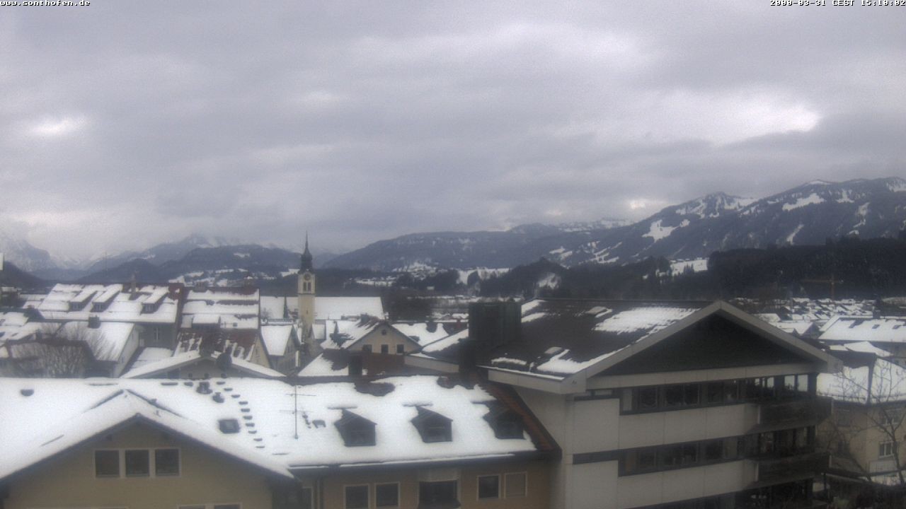 Archiv Foto Webcam Ausblick Rathaus Sonthofen