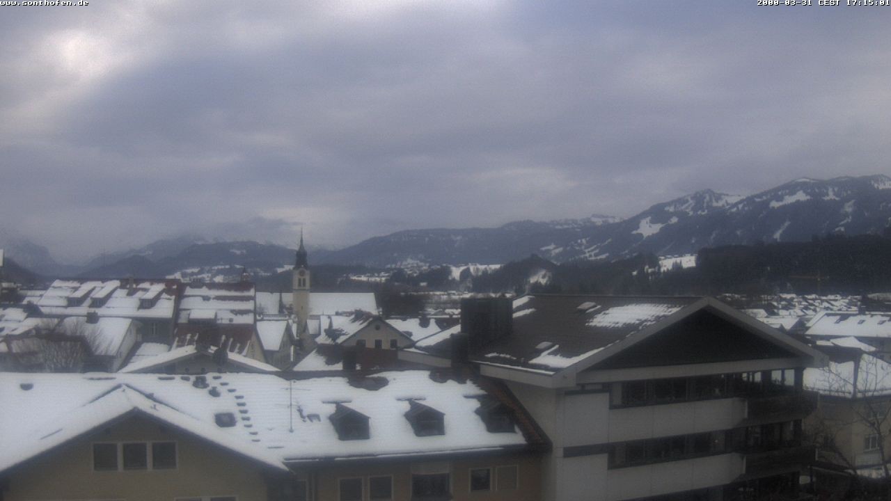 Archiv Foto Webcam Ausblick Rathaus Sonthofen