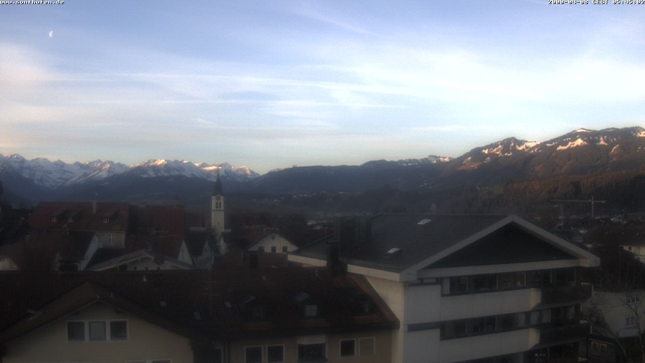 Archiv Foto Webcam Ausblick Rathaus Sonthofen