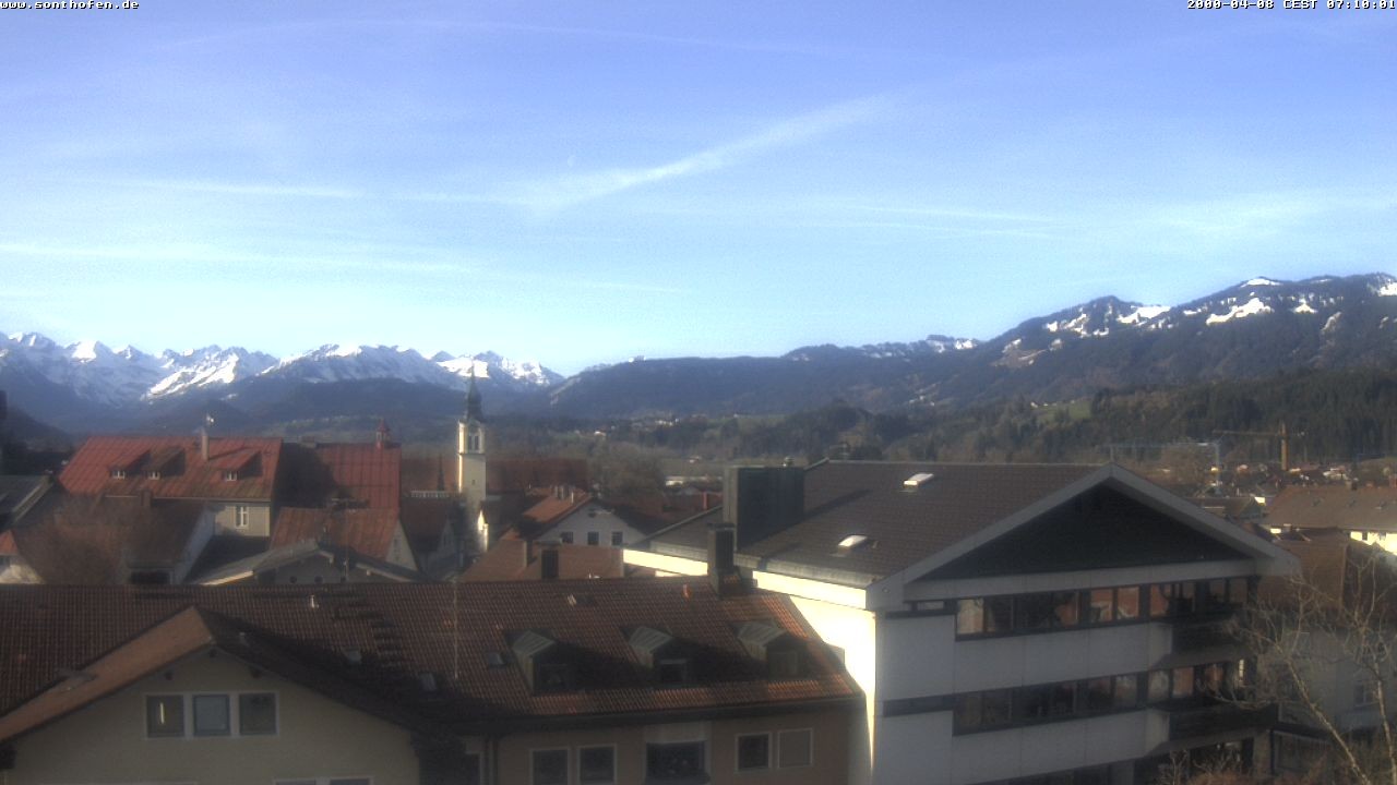 Archiv Foto Webcam Ausblick Rathaus Sonthofen