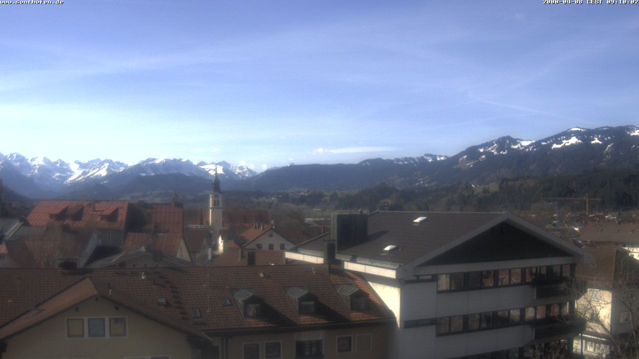 Archiv Foto Webcam Ausblick Rathaus Sonthofen