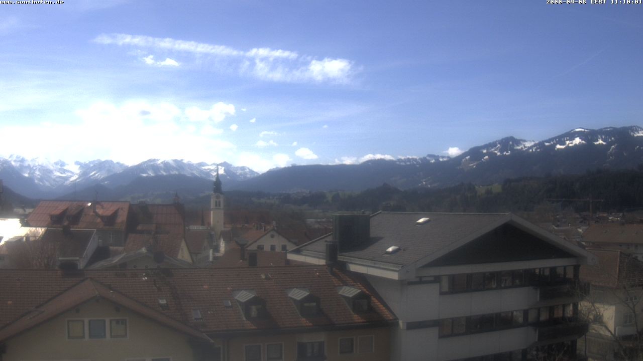 Archiv Foto Webcam Ausblick Rathaus Sonthofen
