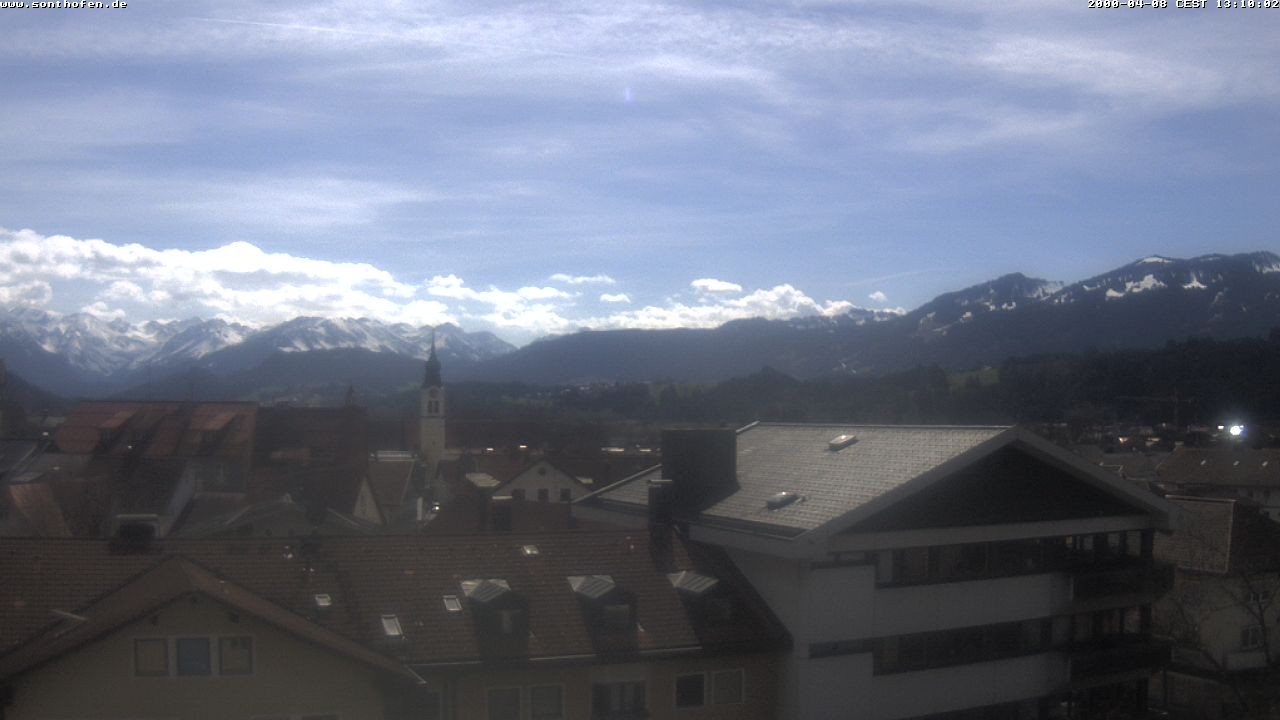 Archiv Foto Webcam Ausblick Rathaus Sonthofen