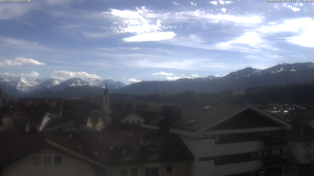 Archiv Foto Webcam Ausblick Rathaus Sonthofen