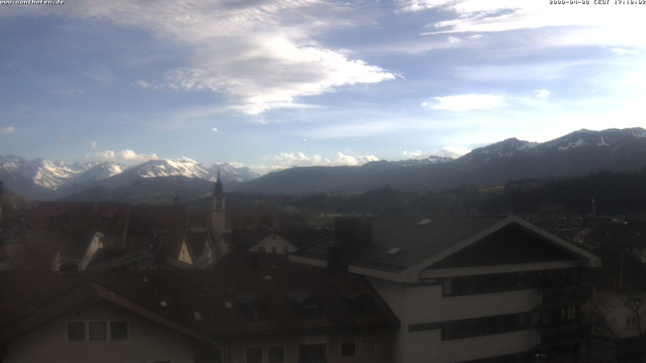 Archiv Foto Webcam Ausblick Rathaus Sonthofen