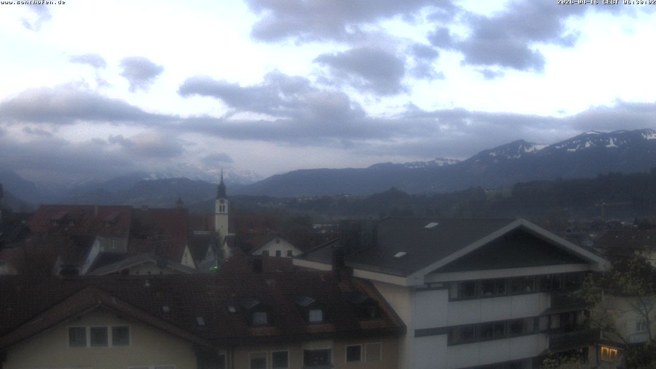Archiv Foto Webcam Ausblick Rathaus Sonthofen