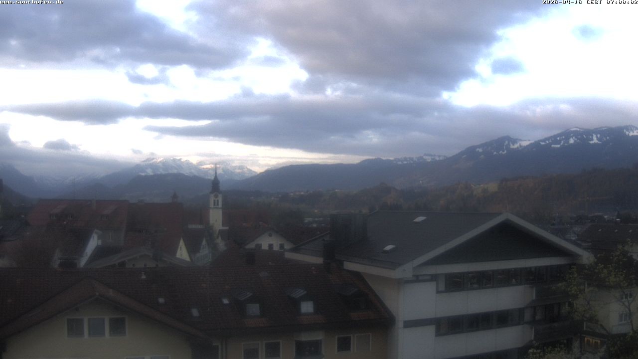 Archiv Foto Webcam Ausblick Rathaus Sonthofen