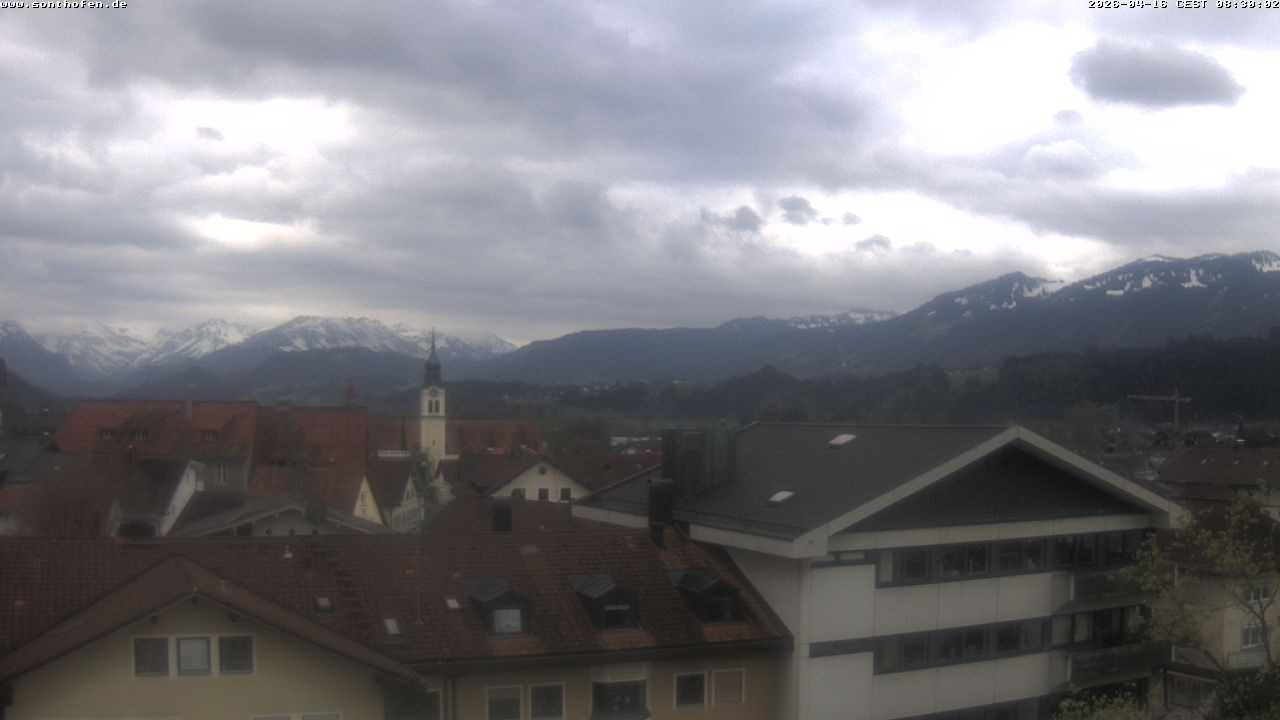 Archiv Foto Webcam Ausblick Rathaus Sonthofen