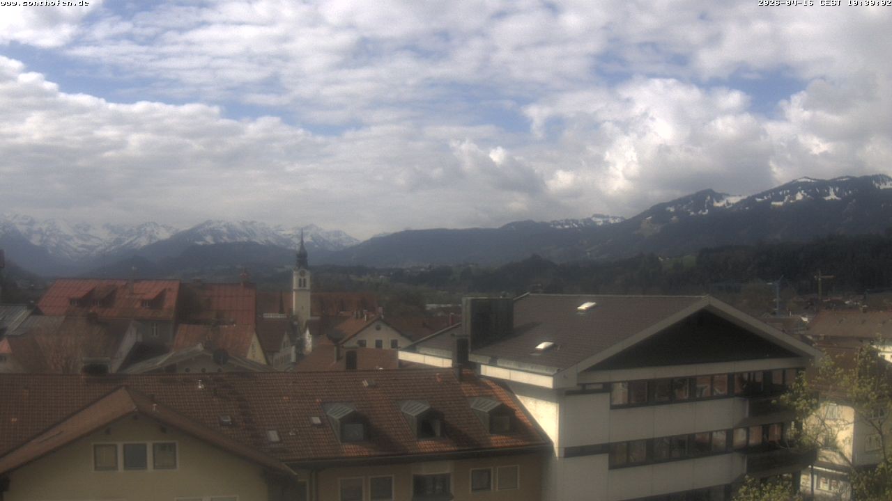 Archiv Foto Webcam Ausblick Rathaus Sonthofen