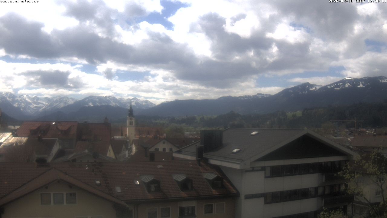 Archiv Foto Webcam Ausblick Rathaus Sonthofen