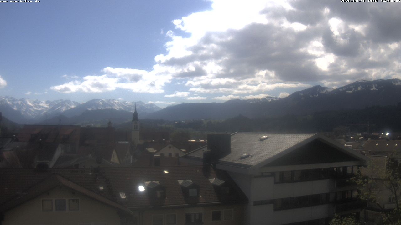 Archiv Foto Webcam Ausblick Rathaus Sonthofen