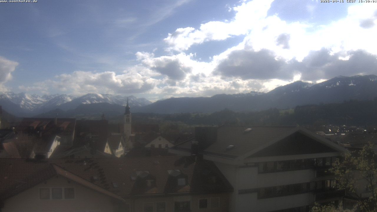 Archiv Foto Webcam Ausblick Rathaus Sonthofen