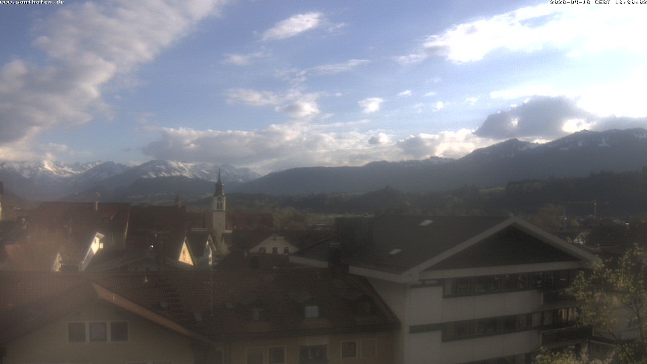 Archiv Foto Webcam Ausblick Rathaus Sonthofen