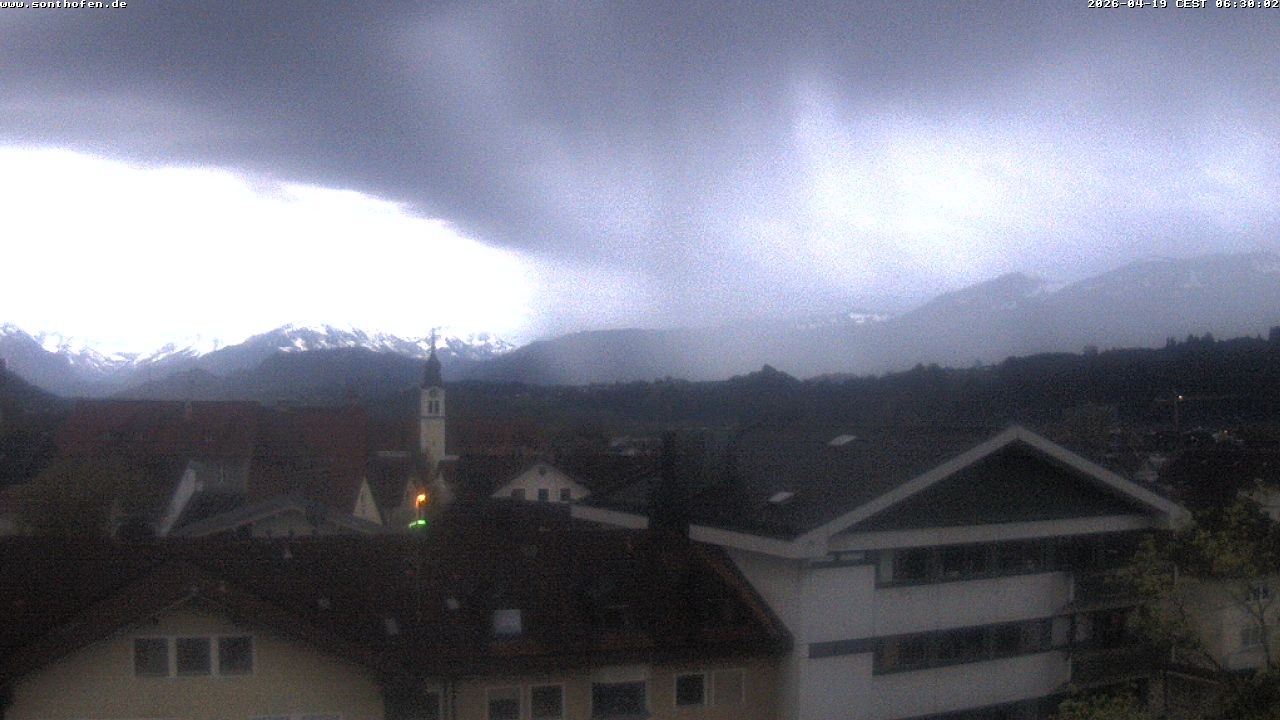 Archiv Foto Webcam Ausblick Rathaus Sonthofen