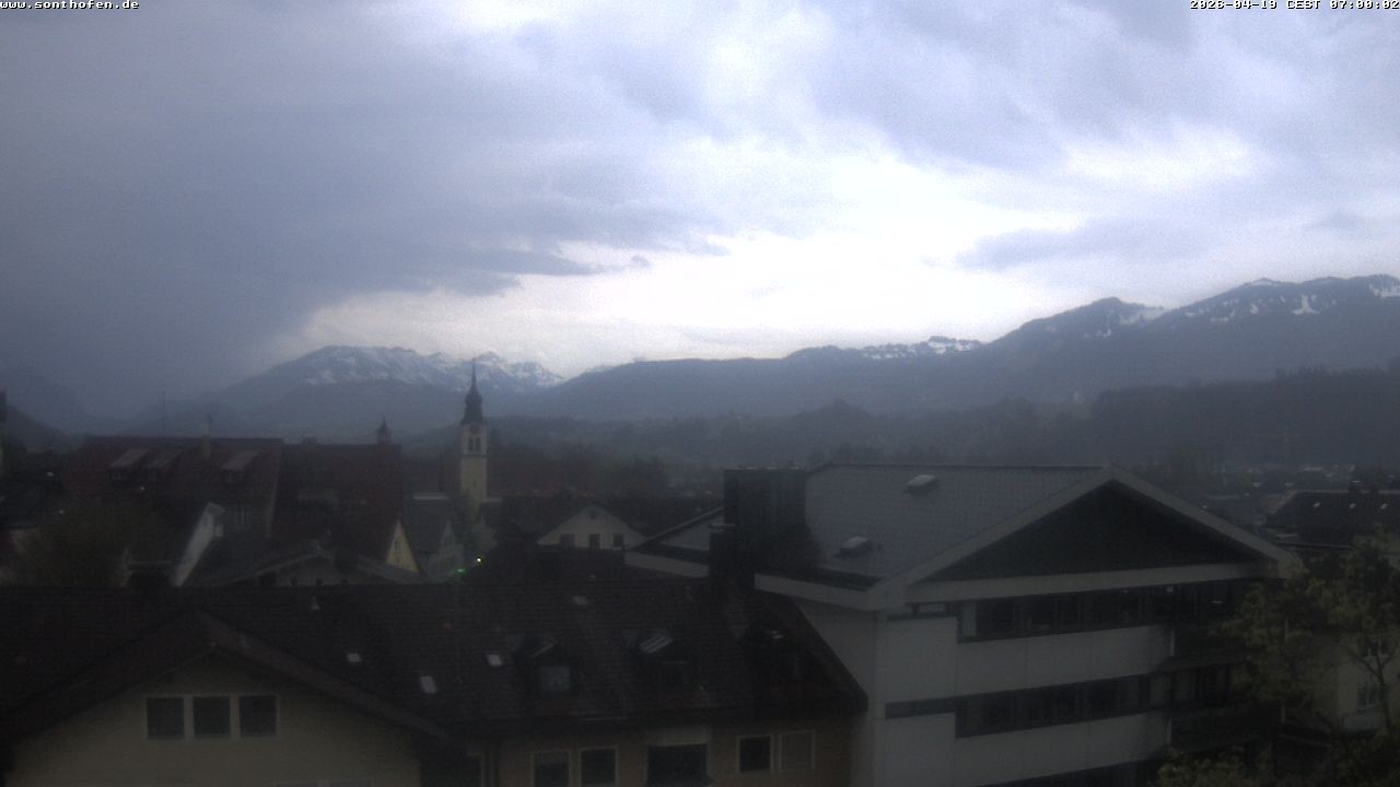 Archiv Foto Webcam Ausblick Rathaus Sonthofen