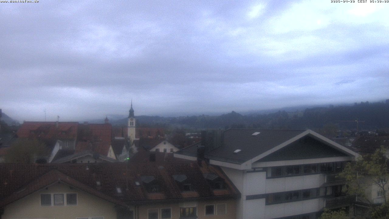 Archiv Foto Webcam Ausblick Rathaus Sonthofen