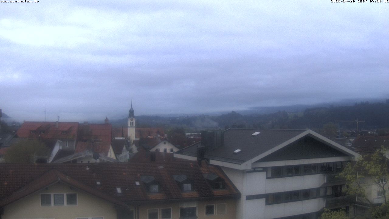 Archiv Foto Webcam Ausblick Rathaus Sonthofen