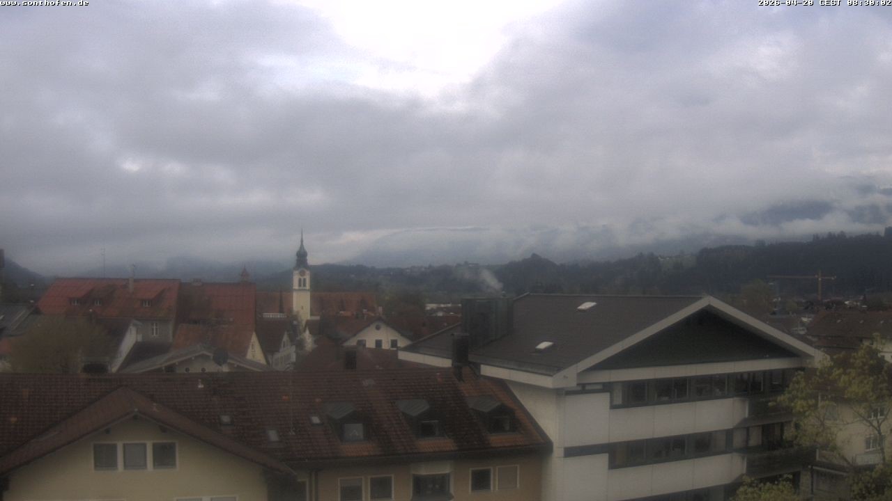 Archiv Foto Webcam Ausblick Rathaus Sonthofen