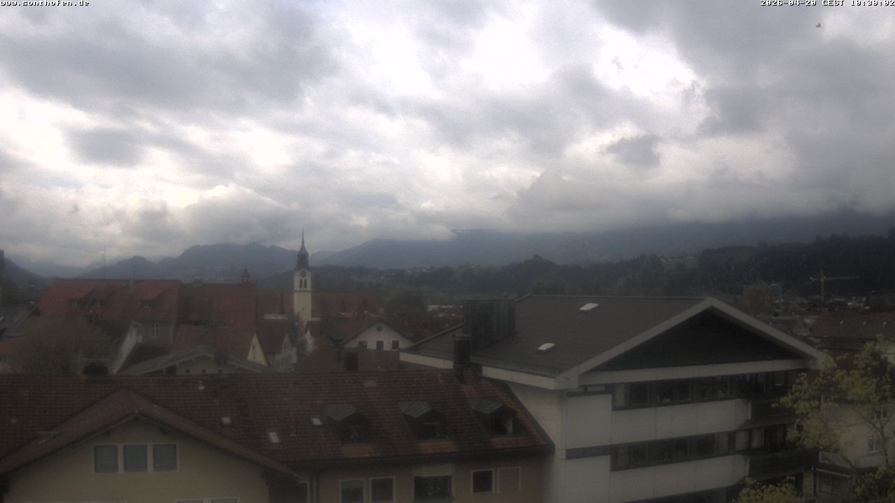 Archiv Foto Webcam Ausblick Rathaus Sonthofen