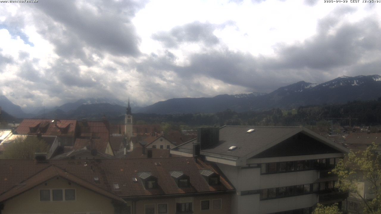 Archiv Foto Webcam Ausblick Rathaus Sonthofen