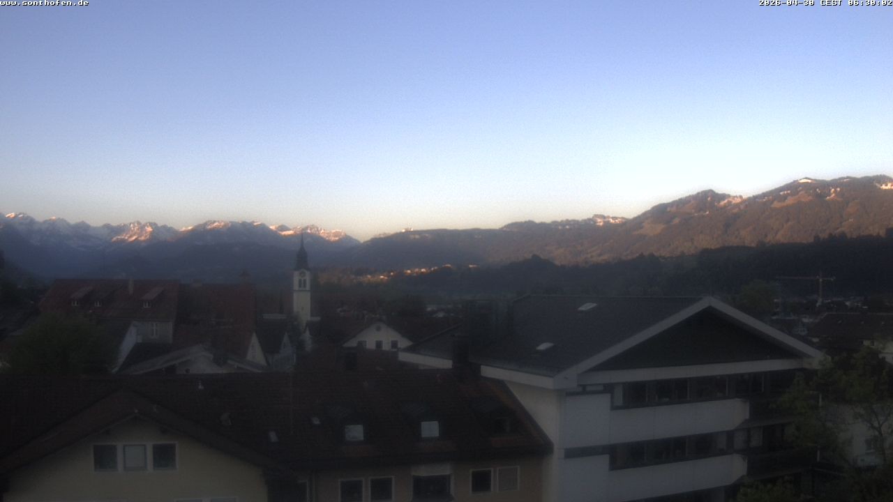 Archiv Foto Webcam Ausblick Rathaus Sonthofen