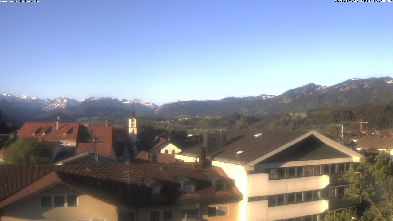 Archiv Foto Webcam Ausblick Rathaus Sonthofen